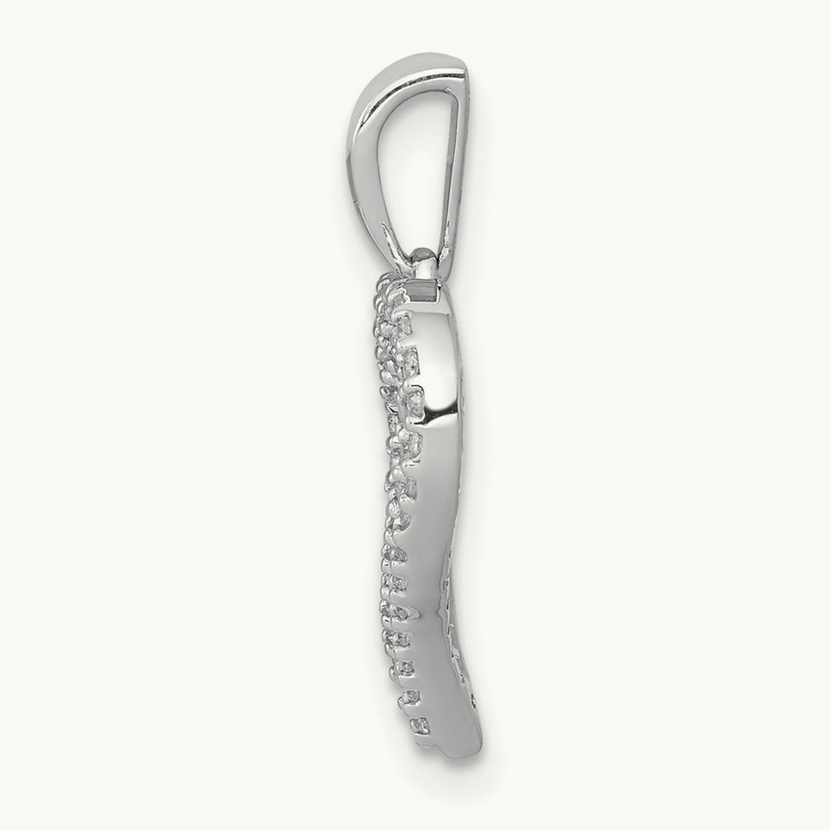 Double Row Heart Pendant, 0.25 ct tw Lab-Grown Diamond