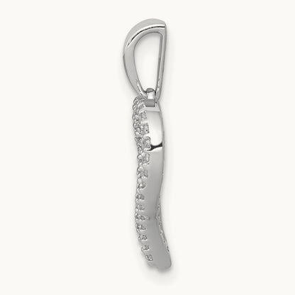 Double Row Heart Pendant, 0.25 ct tw Lab-Grown Diamond