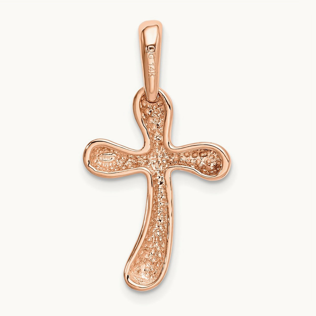 Freeform Cross Pendant — 14K Rose Gold