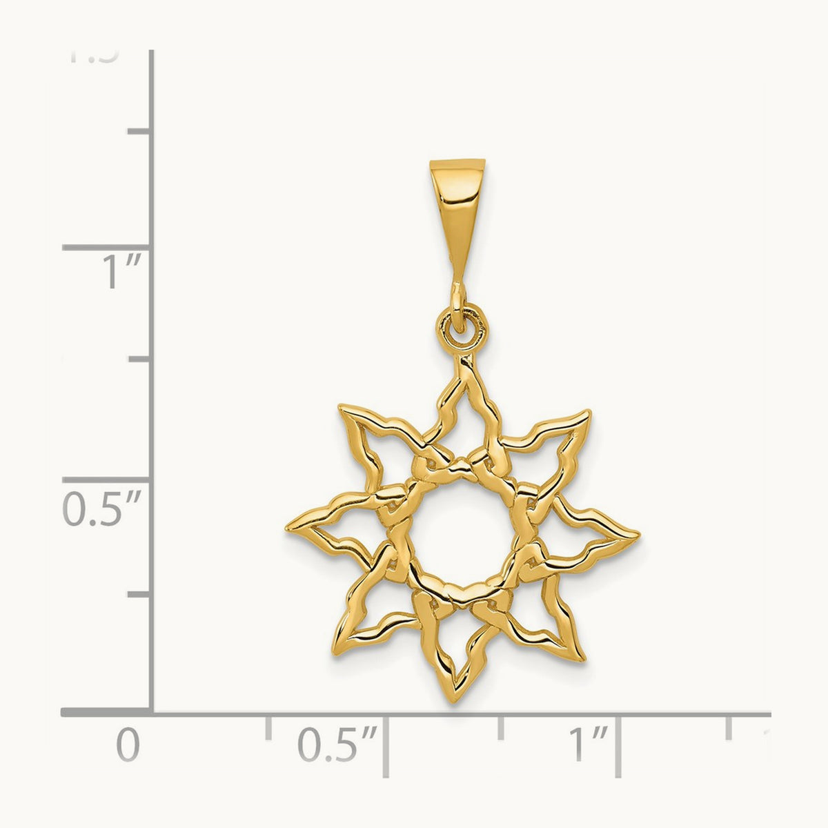 Sun Charm, 14K