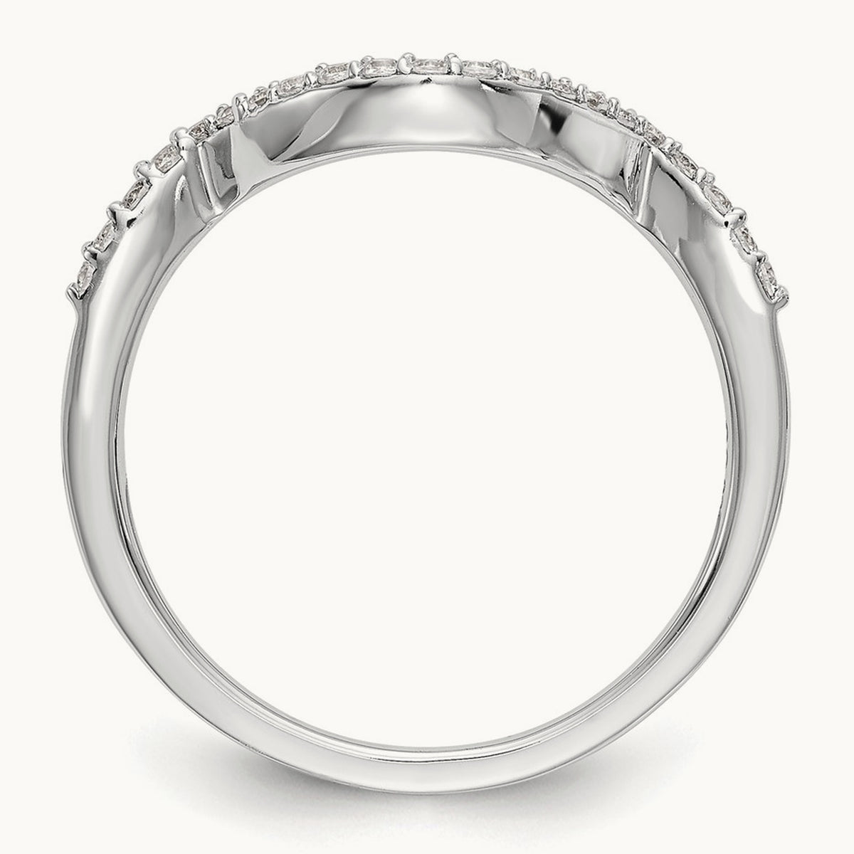 Diamond Wedding Band, 14K White Gold