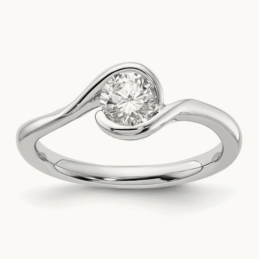 Round Solitaire Ring, 0.50 ct tw Lab-Grown Diamond