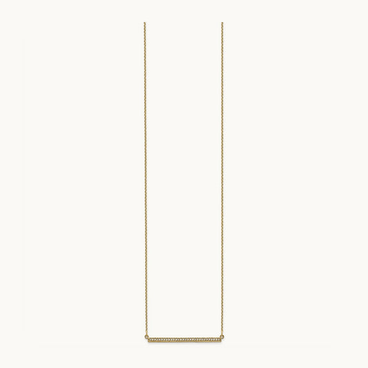 Diamond Bar Necklace, 14K Yellow Gold