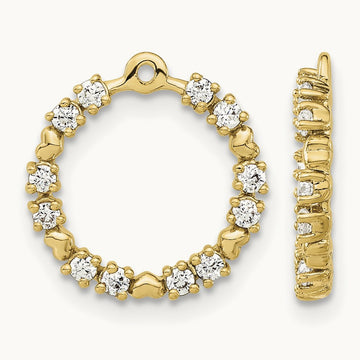 Circle Earring Jackets, 1.00 ct tw Lab-Grown Diamond