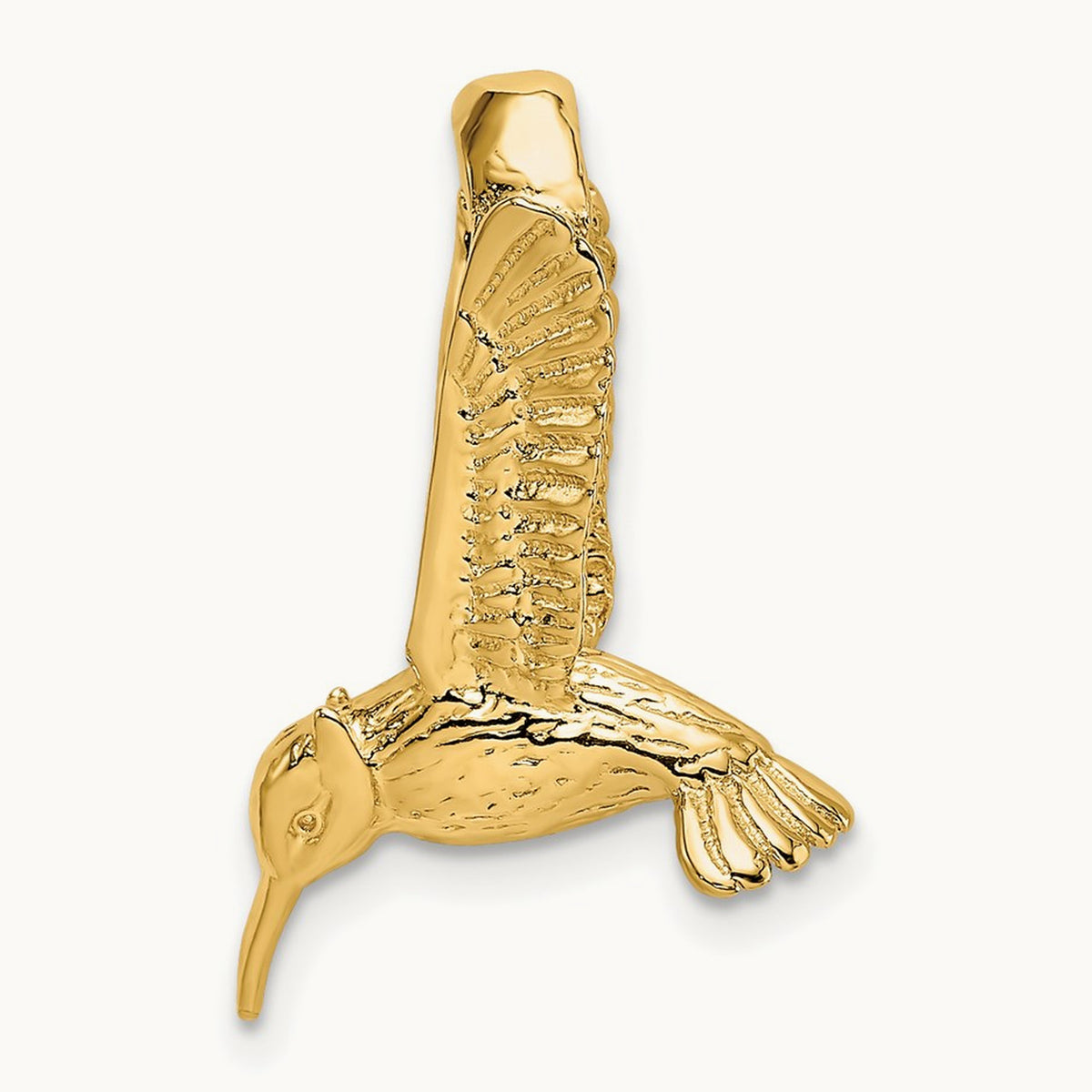 3-D Hummingbird Charm, 14K