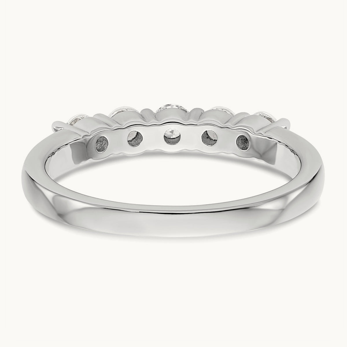 5-Stone Diamond Band, 14K White Gold