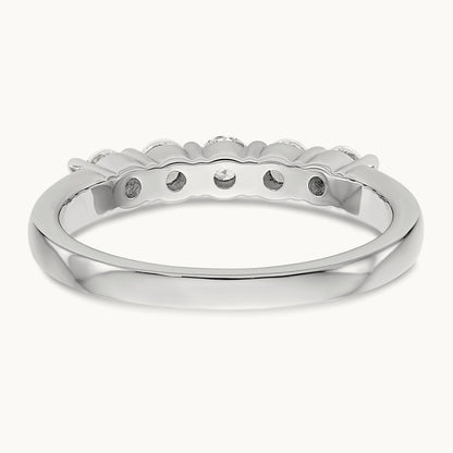 5-Stone Diamond Band, 14K White Gold