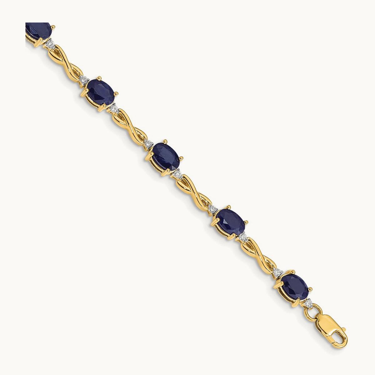 Diamond and Sapphire Bracelet, 14K