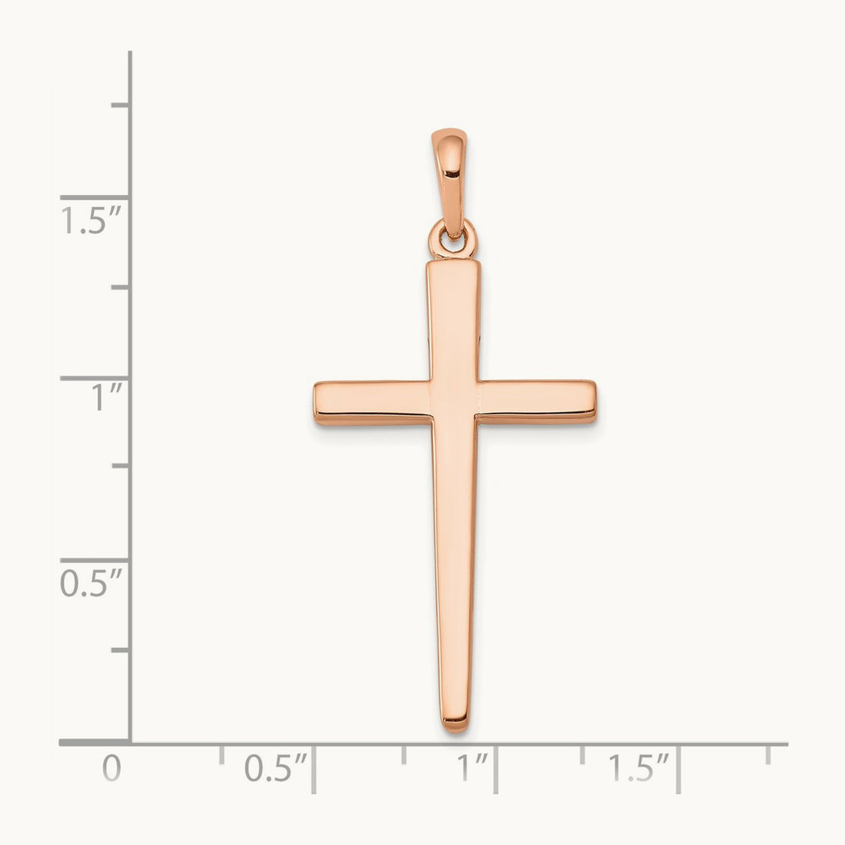 Cross Pendant, 14K Rose Gold