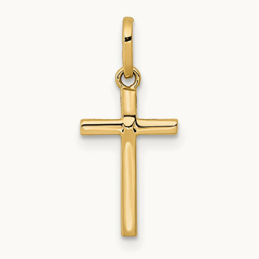 Polished Cross Pendant, 14K