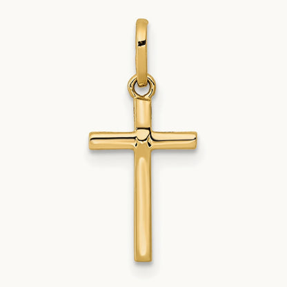 Polished Cross Pendant, 14K