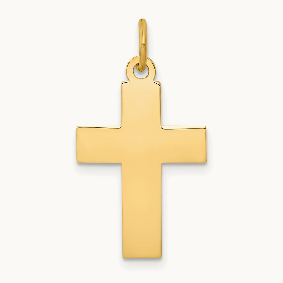 Polished Cross Pendant, 14K