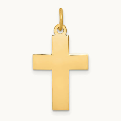Polished Cross Pendant, 14K