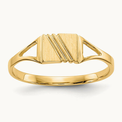 Childs Polished & Satin Ring, 14K