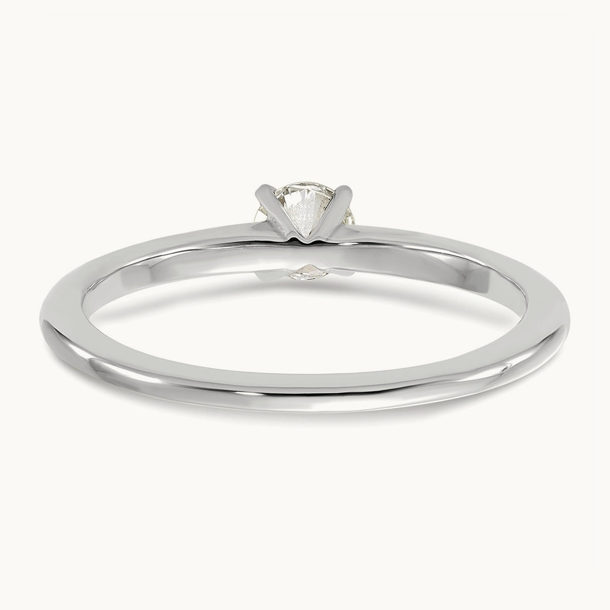 Round Solitaire Engagement Ring, 0.25-5.00 ct tw Lab-Grown Diamond — 1/4 ct, 14K White Gold