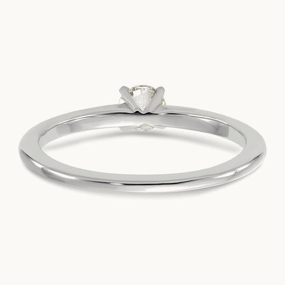 Round Solitaire Engagement Ring, 0.25-5.00 ct tw Lab-Grown Diamond — 1/4 ct, 14K White Gold