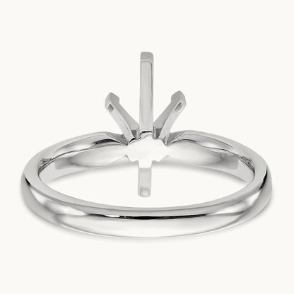 1ct. Tulip-Head Comfort-Fit Marquise Solitaire Mounting, 14K White Gold