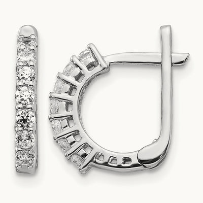 Fancy Hinged Diamond Earrings, 14K White Gold