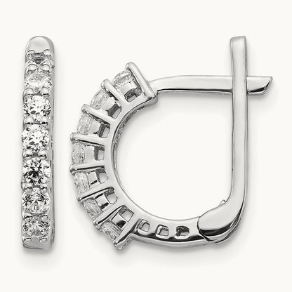 Fancy Hinged Diamond Earrings, 14K White Gold
