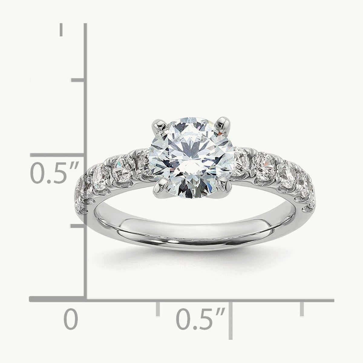 Round Engagement Ring — 2 1/5 ct, 7