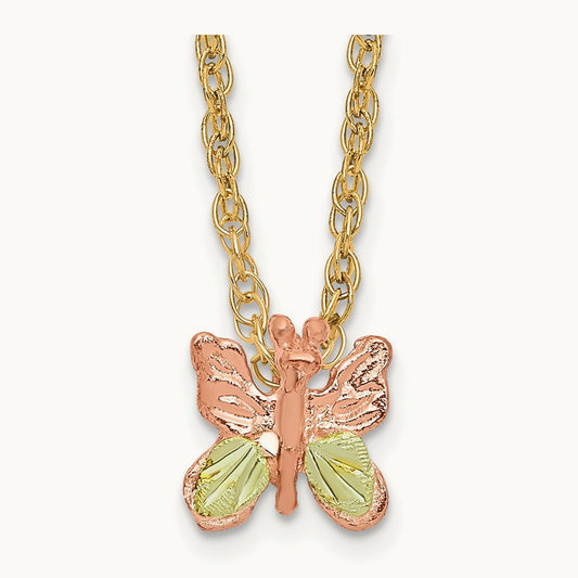 Black Hills Gold Butterfly Necklace