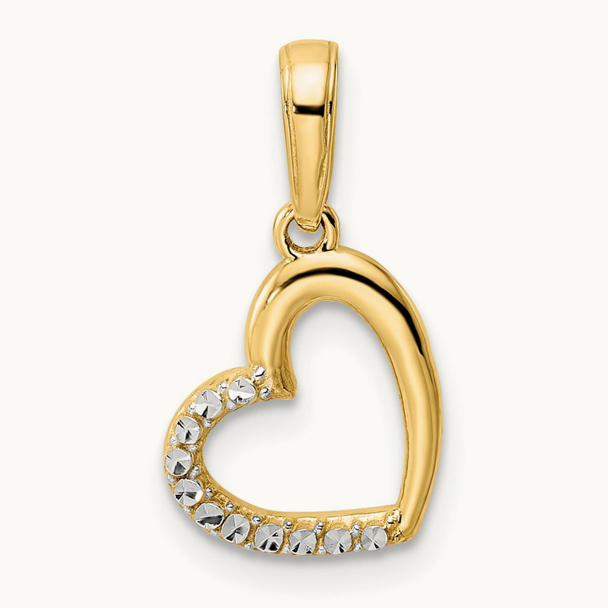 and Diamond-cut Heart Pendant — photo set