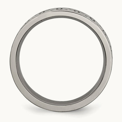 Brushed Trinity Symbol Flat Band — photo set