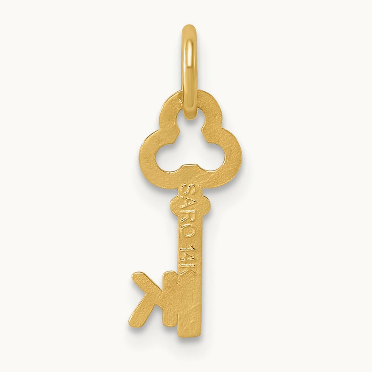 Key Initial Charm — 14K Yellow Gold, K