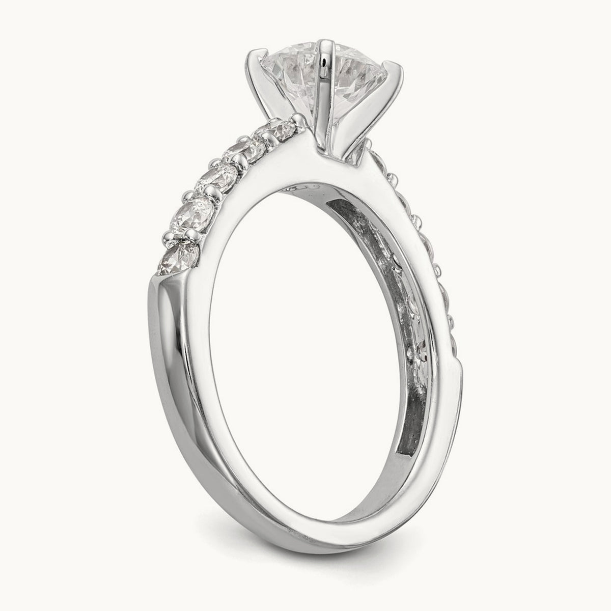 Peg Set Semi-Mount Engagement Ring — 2/3 ct, 7
