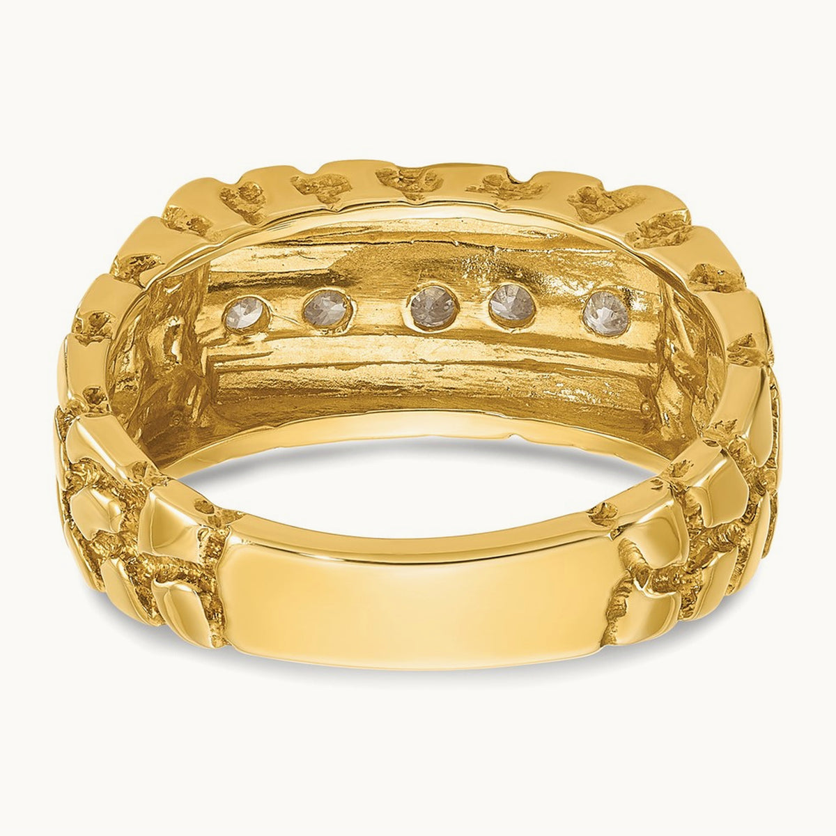 IBGoodman Men's Diamond Nugget Complete Ring, 14K