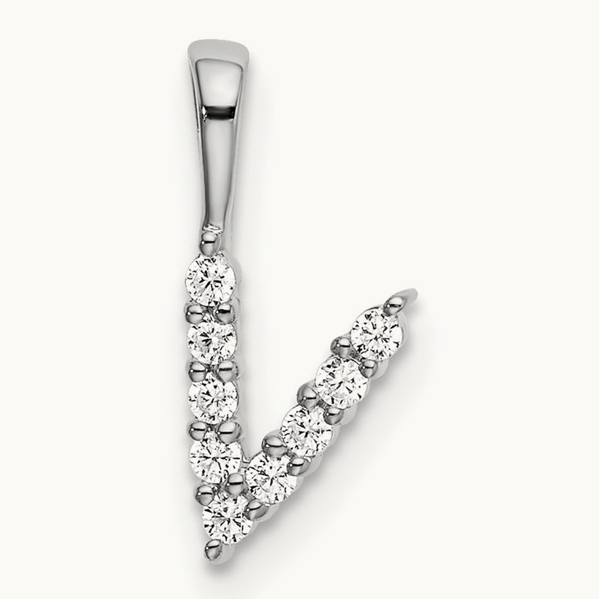 Initial Necklace, 0.10 ct tw Lab-Grown Diamond