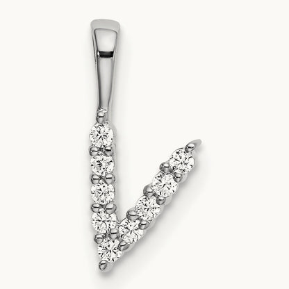 Initial Necklace, 0.10 ct tw Lab-Grown Diamond