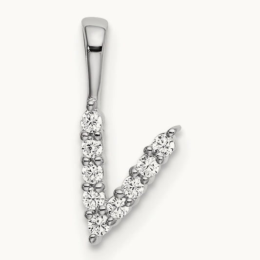 Initial Necklace, 0.10 ct tw Lab-Grown Diamond