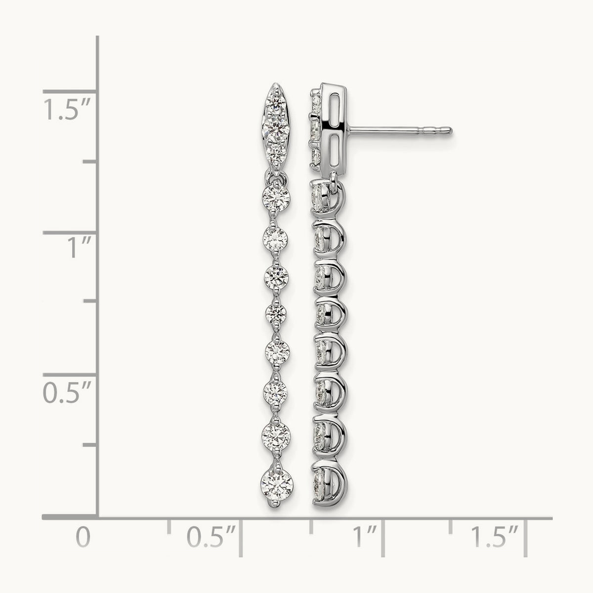 Dangle Post Earrings, 1.00 ct tw Lab-Grown Diamond