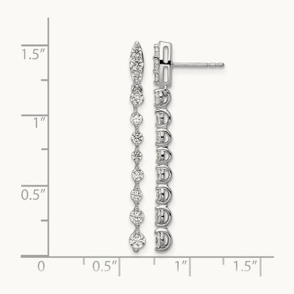 Dangle Post Earrings, 1.00 ct tw Lab-Grown Diamond