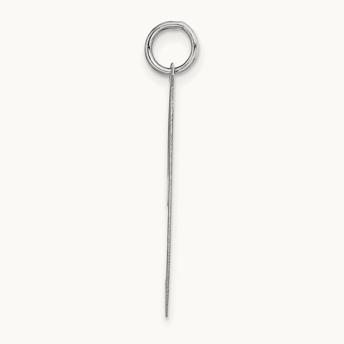 Large Fancy Script Initial Charm — 14K White Gold, J