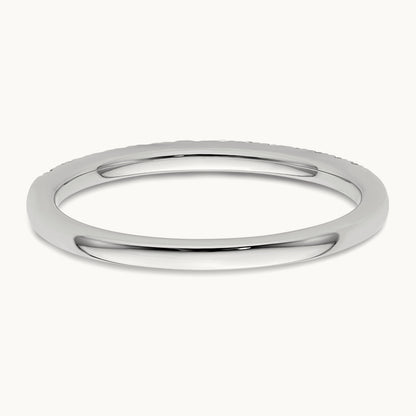 Diamond Wedding Band, 14K White Gold