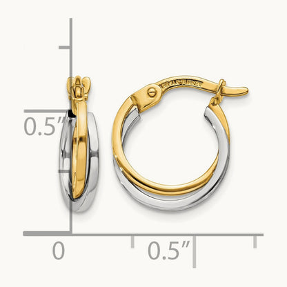 Polished Hollow Hoop Earrings — photo set