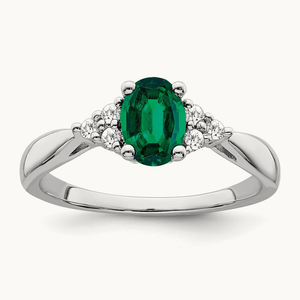 Created Emerald and Diamond Ring — photo set