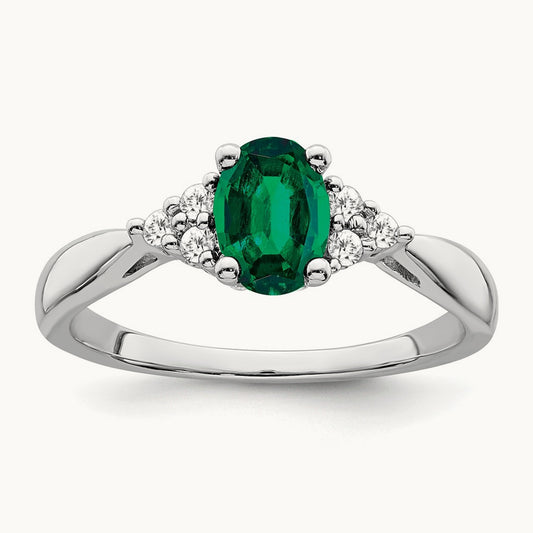 Created Emerald and Diamond Ring — photo set