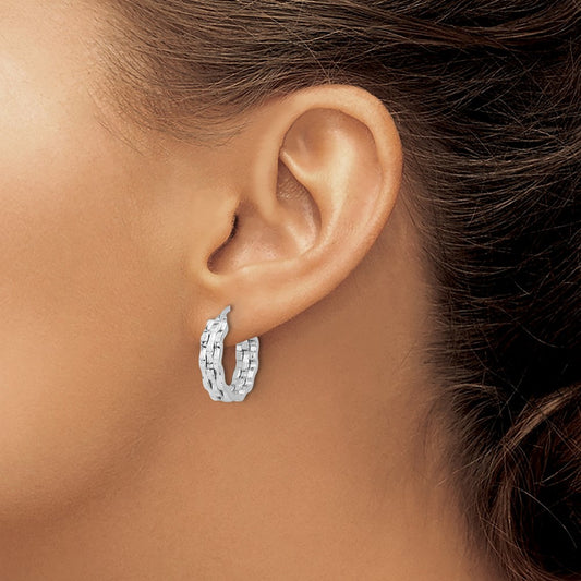Polished and Textured Hoop Earrings — photo set