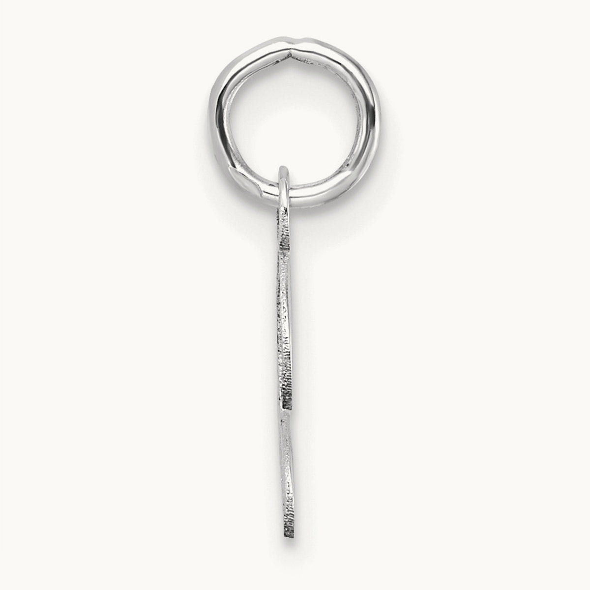 Uppercase Initial Charm — 14K White Gold, J