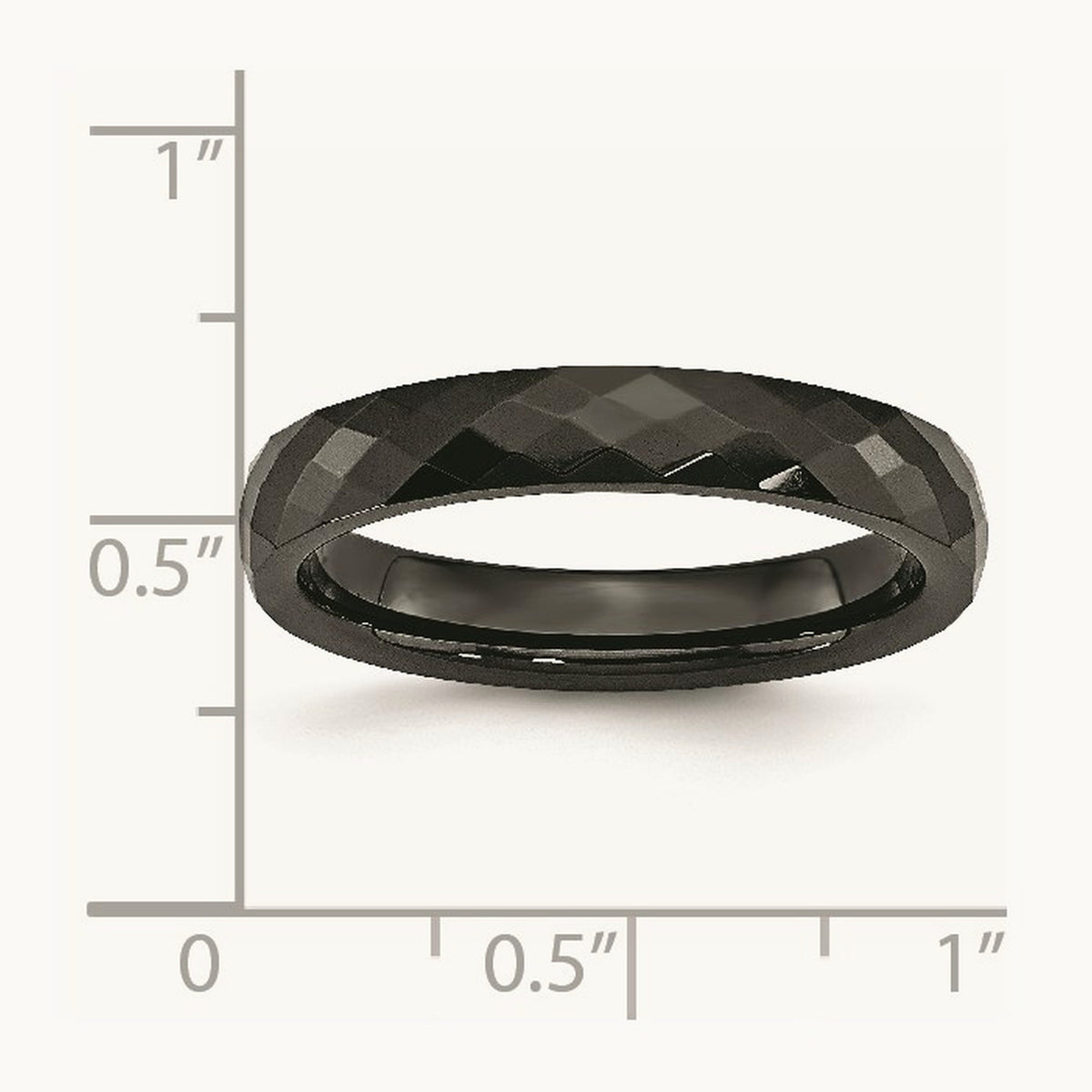 Faceted Polished Band — 4mm