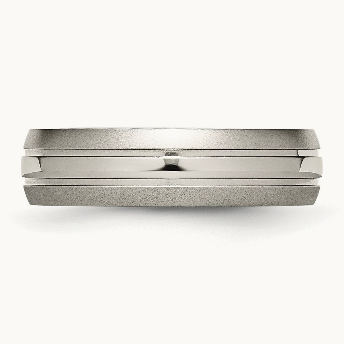 Brushed and Polished Grooved Band — photo set