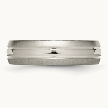 Brushed and Polished Grooved Band — photo set