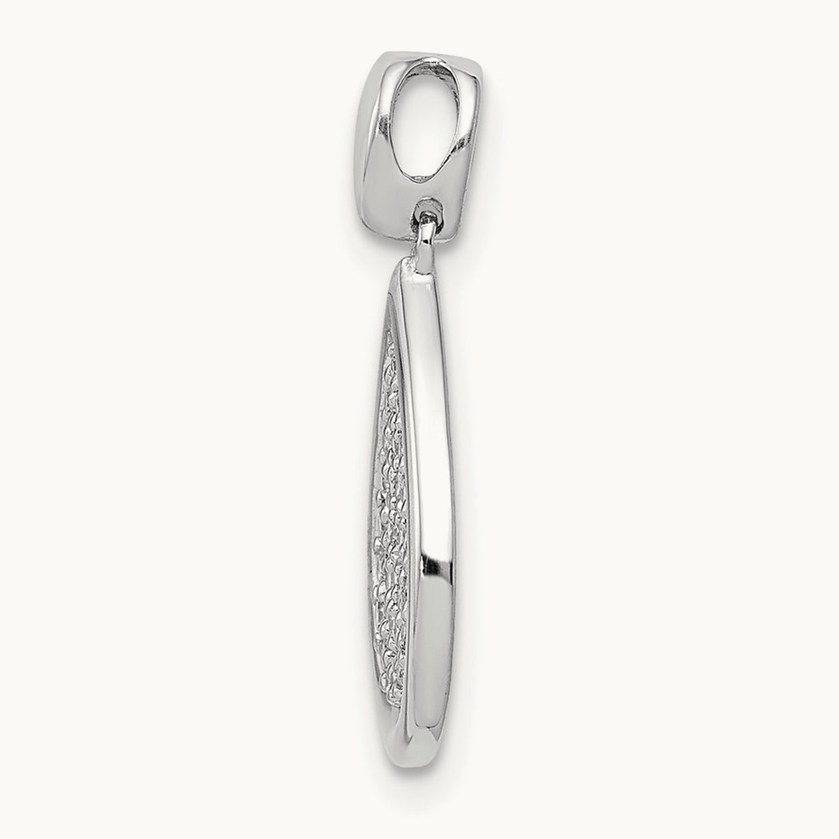 1/4ct. Diamond Fancy Teardrop Pendant, 14K White Gold