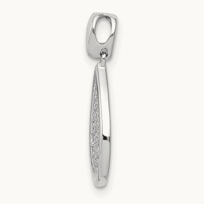 1/4ct. Diamond Fancy Teardrop Pendant, 14K White Gold