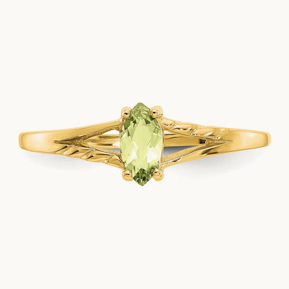 Peridot Birthstone Ring, 14K