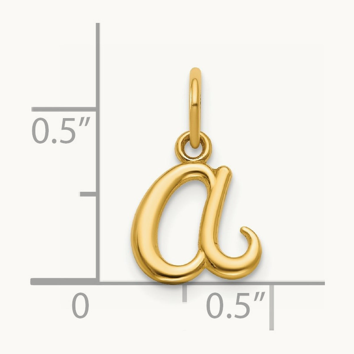 Initial Charm, 14K Yellow Gold