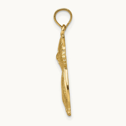 Sitting Cat Charm, 14K